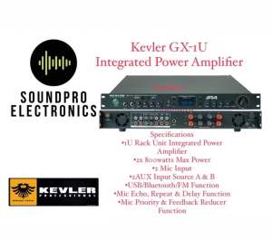 Kevler 2025 model GX-1U 800watts x2 Integrated Power Amplifier