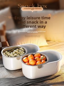 MEIZHUFU | Snack and Fruit Storage Draining Dish for Living Room Coffee Table