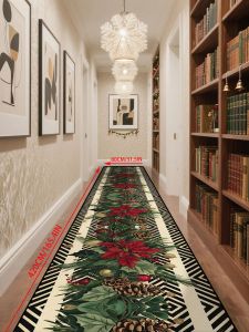 VIKAMA Christmas Runner Rug Home Decoration Kitchen Rugs Entryway Hallway Bedroom Carpet Welcom Floor Mat Laundry Floor Mat Home