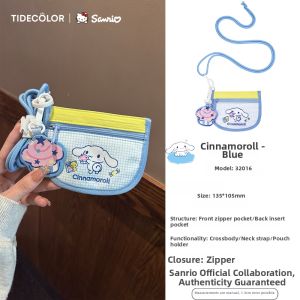 Tide color | Cute Birthday Gift Child Use Anti-Loss Neck Hanging Card Holder and Wallet