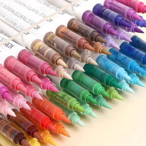 9pcs Direct Liquid Soft Tip Acrylic Marker Pen Art Drawing Painting Pen Art Supplies DIY Hand Drawn Painting Art Marker Pen
