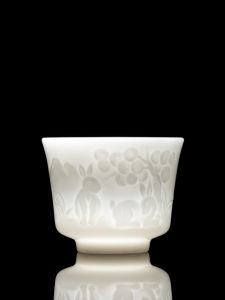 SIFANGTING | High-end Jade-look Zisha Dragon Carving Teacup