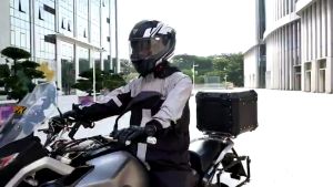 Bộ áo mưa cao cấp MOTOWOLF MDL0402B - Màu ghi phối đen