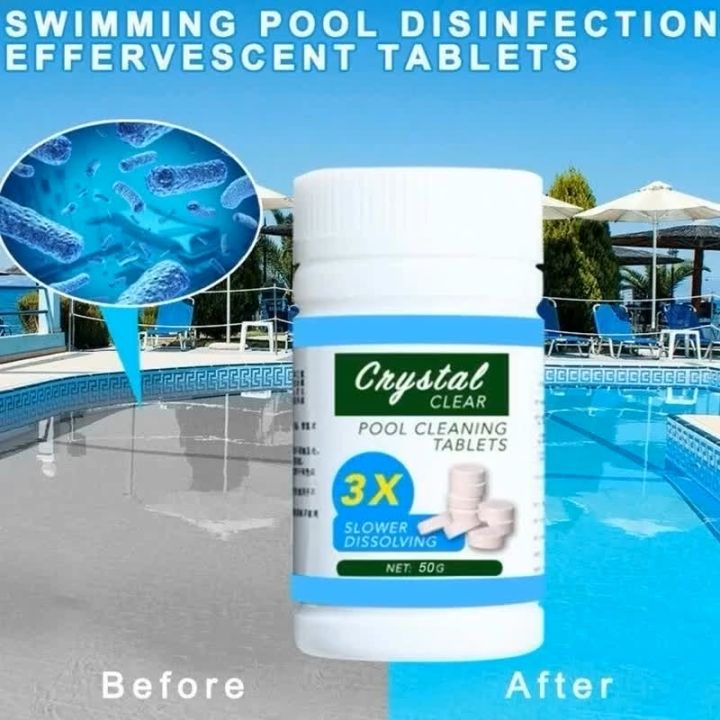 100Pcs Swimming Pool Cleaning Tablets Swimming Pool Effervescent Tablet Safe Long Lasting
