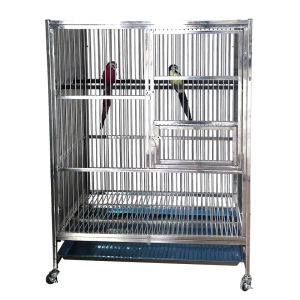 Large Stainless Steel Parrot Cage Metal Bird Pet Parrot Cage with Anti-Escape Design for Grey Parrots Star Brand