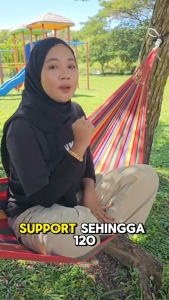 UtanKing™ Rainbow Hammock Outdoor Canvas Fabric Camping Striped Tree Swing Hanging Bed Chair Endui Buaian Gantung Tidur