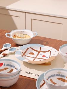 ชาม เซรามิกลายเกาลัด ชามและจานเซรามิกสุดสร้างสรรค์ ดูดี น่ารัก สดมาก