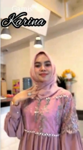 GAMIS MUSLIMAH GAUN PESTA MEWAH KARINA