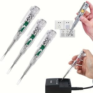Bút Kiểm Tra Điện Áp Cầm Tay Không Tiếp Xúc AC Chống Nước Có Đèn LED Báo Động Cho Việc Đánh Giá Dây Điện Trực Tiếp/đường Dây Không Có Điện