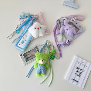 Hot Selling Kawaii Cartoon Bear Flower Tassel Decoration Pendant Cute Rabbit Doll Fashion Trend Japanese Girl Bag Keychain Gift