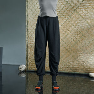 Slim Design Loose Summer Casual Pants Black