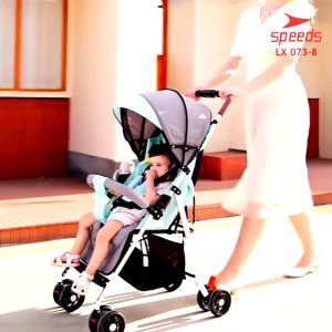 SPEEDS Stroller Kereta Dorong Anak Travel Fitur Lengkap Premium Bayi Portabel Kelambu Cover LX 073-8