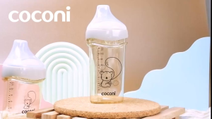 COCONI Botol Susu Triangle PPSU 150ml / 240ml Anti-Colic BPA Free FDA Certified dengan Sistem Push-to-Close dan Twist-to-Open