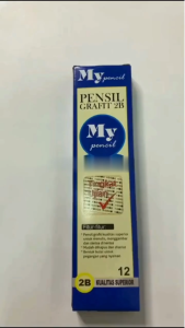 JUKE Pensil 2B Biru Isi 12 Pcs / My Pencil Kayu Murah / Pensil Grafit For Computer