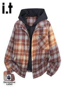 FINGERCROXX | Two-tone Hooded Loose Jacket
