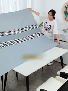 TOAO PVC Tablecloth Waterproof and Oil-Proof Scratch Resistant Table Cloth 4/6/8 Seater Dining Table Cover Cloth