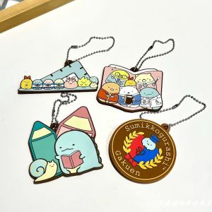 Cartoon Corner Living Being Keychain Rubber Bag Decorative Hanging Ornament Fun DIY Decorations for Bags And Keys