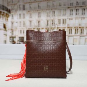 CH | CH Women Bucket Bag With Silk Scarf Large Capacity Crossbody Shoulder Bag Luxury Designer Daily Shopping Messenger Purse