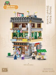 Challenging Assembly Large Commercial Street View Corner Building Model