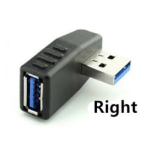 USB Connector 2.0/3.0 90 Degree Vertical Left Right Up Down Angled USB Type A Male To Female M/F Converter Adapter Black/Blue