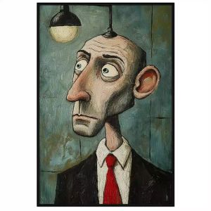 Tranh biếm họa chân dung chất liệu sơn dầu.Tranh treo tườngdán tường trang trí nội thất.CGI-1226