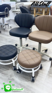 เก้าอี้ทำเล็บ เก้าอี้สตูล เก้าอี้ทำเล็บ เก้าอี้เตี้ย เก้าอี้ร้านเสริมสวย ที่นั่งทำเล็บ ช่างทำเล็บ ล้อเลื่อนหมุนได้ แข็งแรงทนทาน แต่งบ้าน ร้านคาเฟ่ เสริมสวย salon chair