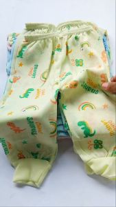 6 Pcs Celana Panjang Bayi Perempuan Laki-laki Newborn Motif Tabur Dino Warna 0-6 Bulan