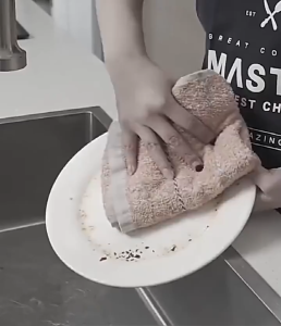 25x25cm💥Dish towel Kitchen Towel Microfiber  Super Absorbent Kitchen Rag Cleaning Rag   Table Oil Free Dishcloth Effective stain removal