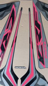 Striping Stiker Polet List Motor Honda CRF 150L 2019 Full Hitam Pink Body Standar Berkualitas