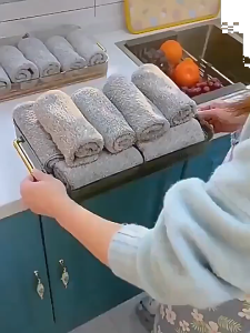 TYHL0811 Kain Lap Dapur Microfiber Anti Minyak Serap Air Cepat Kering Lap Serbaguna