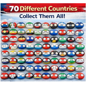 70 Styles Countryball Plush Toy 10cm World Flag Ball Keychain Pendant Cute Polandball Stuffed Doll Kids Gift
