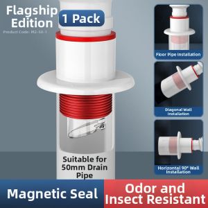 Anti-Odor and Anti-Overflow Drain Pipe Adapter 3-way