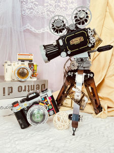 New Vintage Camera Model Blocks Simulation Assembly Toy Gift for Girls Educational Building Blocks Puzzle Toys Chinese Brand