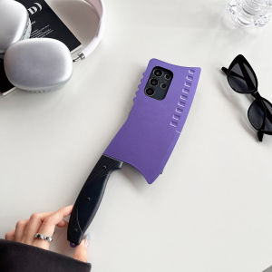 3D Simulation Kitchen Knife Cook Chopper Funny Phone Case for Samsung Galaxy S21 S22 S23 S24 Plus S25 Ultra Shockproof Cover