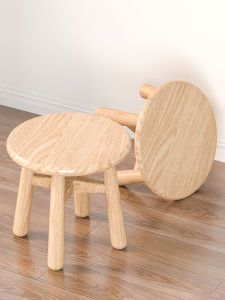 Stool ขนาดเล็ก ไม้แท้ ทรงเรขาคณิต สไตล์โมเดิร์น สำหรับใช้ในบ้าน ที่นั่งรองเท้า ที่นั่งพักเท้า ตกแต่งด้วยแผ่นไม้เนื้อแข็ง