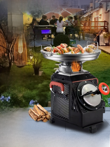 High-End Home Use BBQ Grill Villa Courtyard Outdoor Wood Burning Multi-Functional Roasting Rack Fruit Wood Charcoal Stove