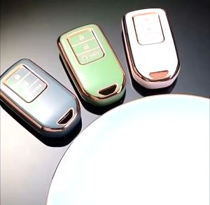 Honda CRV City Civic FC BRV Accord HRV Jazz Keyless Smart Entry/ Push Start TPU Remote Key Cover Car Key Cover Sarung Kunci Kereta Honda City Car Accessories