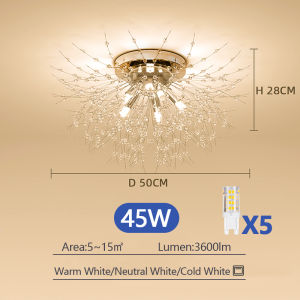 Gloss Chandelier LED Ceiling Lamp Nordic Crystal Decorative Home Lighting Modern Luxury Home Ceiling Lamp for Restaurant Hotel