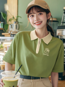 FAYILANG | Custom Logo Print Womens Polo Shirt for Restaurant Short Sleeve