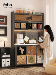 Vintage Style Stainless Steel Iron Art Dining Room Sideboard Wall Integrated Storage Cabinet Living Room Kitchen Organizer