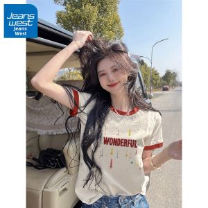 Jeanswest | Áo Thun Cotton Tay Ngắn Màu Xanh Duyên Dáng