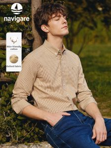 Navigare | Cotton Fine Check Long Sleeve Shirt