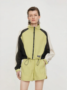 URLAZH | Summer Casual Sporty Color Block Loose Short Jacket