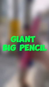 Hntob 35cm Wooden Big Giant Pencil Personality Stationery School Props Toys Gifts Training Writing