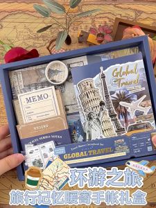 125 Pcs/set Vintage Character Landscaping Journal Gift Box Set Creative DIY Journal Collage Decor Stationery