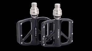 Bàn Đạp Xe Đạp MEROCA MTB Bạc Đạn Kép Kín DU 3 Bạc Đạn Bàn Đạp Bằng Nhôm Phẳng Dành Cho Xe Đạp Đường Trường Xe Đạp Gấp Màu Đen Siêu Nhẹ