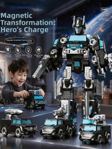 Letop Baby | Educational Magnetic Building Blocks Deformable Robot Car Toy