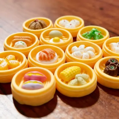 Set 30 Đồ Ăn Dimsum Mô Hình Mini Charm Đồ Ăn Điểm Tâm HongKong Đồ Chơi Xửng Hấp Nhỏ Trang Trí Nhà Búp Bê