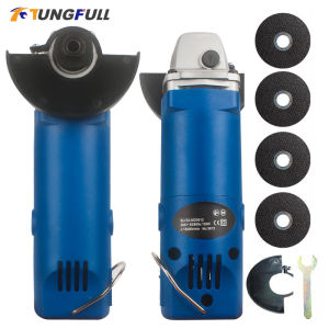 75mm Electric Angle Grinder Polishing Machine 220V 125W High Speed 12000RPM Grinding Tool with Cutting Discs for Metal Wood