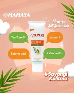MAMAYA - Papaya Face Wash 100g - Brightening | Anti Acne | Niacinamide + Collagen | Facial Wash